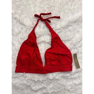 J.Crew Halter Tie Back Bikini Swim Top NWT in Venetian Red Swimsuit RED NEW Smal